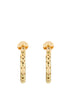 Microcristal Emerald Hoops